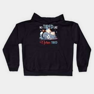 Cat Nurse Kitten Lover Funny Sleepy Nurse Doctor Kids Hoodie